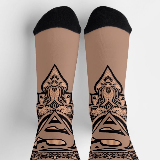 Calcetines Supergirl Mandala Graphic (Arriba)