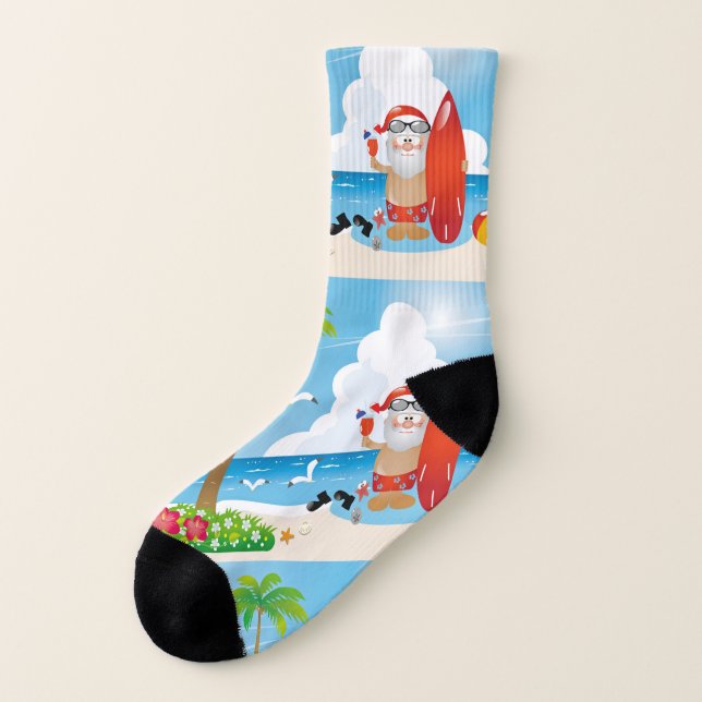 Calcetines surfer santa claus (Parte exterior derecha)