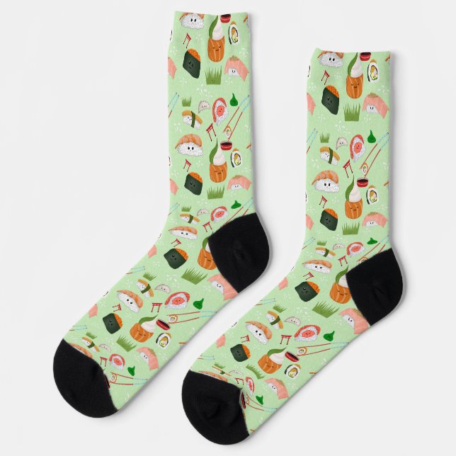 Calcetines  Sushi Feliz Kawaii  (Izquierda)