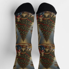 Calcetines Sustainable Nativity Santa Christmas Socks