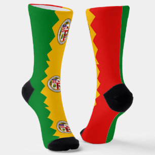 Calcetines sustentables con bandera de Los Ángeles