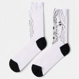 Calcetines Susurros de la naturaleza - Belleza femenina en fl