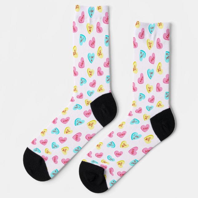 Calcetines Sweet Candy Hearts Valentines Day (Izquierda)