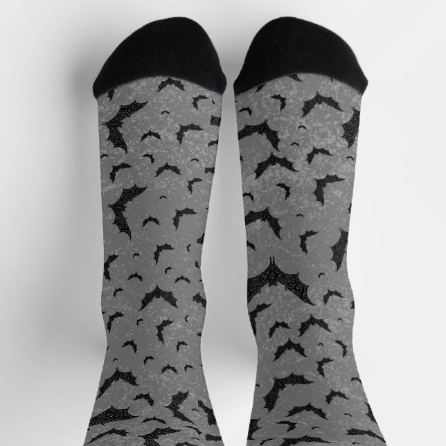 Calcetines Swirly Bat Swarm (Arriba)