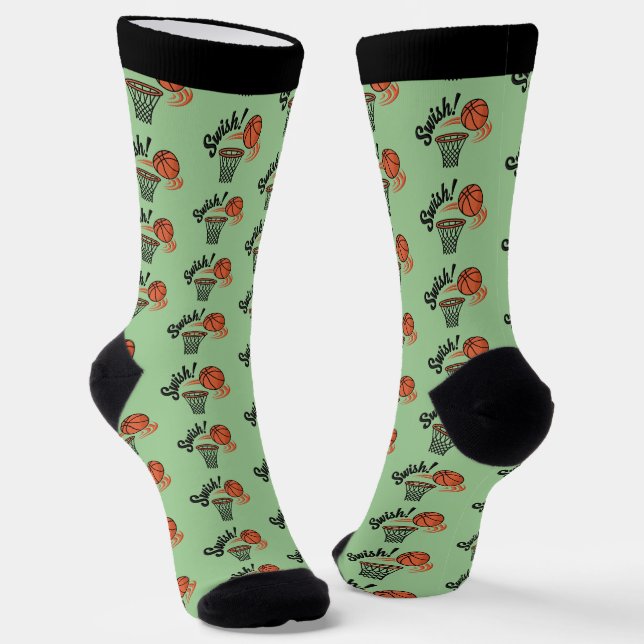 Calcetines Swish Slam Dunk: Vintage Basketball Style (Angular)