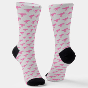 Calcetines T-Rex Tyrannosaurus Rey Dinosaurio Clásico Rosa Gr