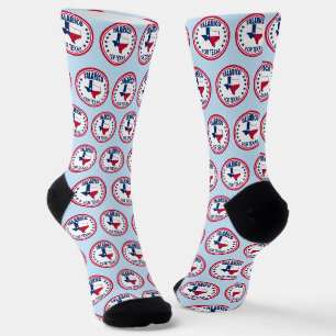 Calcetines Talarico para la elección de Texas Rojo Blanco Azu