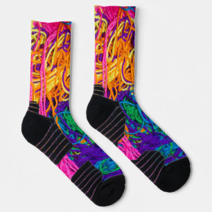 Calcetines Tángulos Yarn Textura Realista Tejido De Tejido