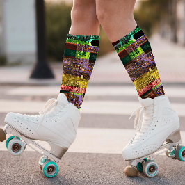 Calcetines Tarjeta de circuito impreso multicolor personaliza