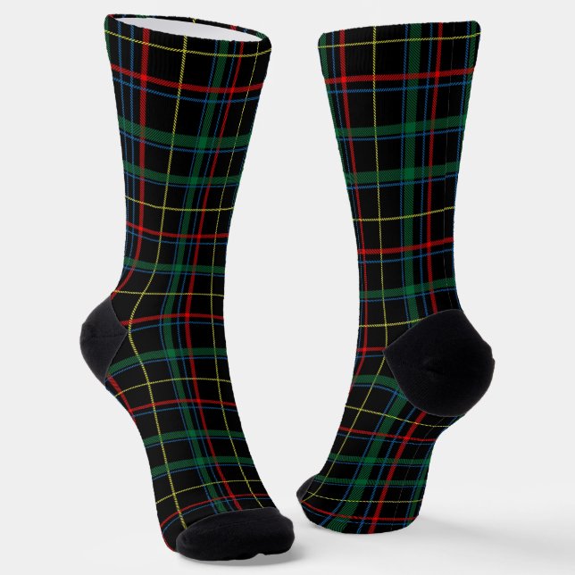 Calcetines Tartan (Black, Green & Red)  (Angular)