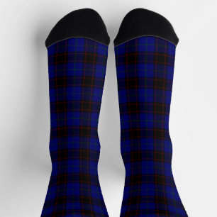Calcetines Tartan casero azul y negro a cuadros