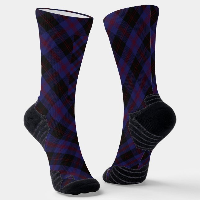 Calcetines Tartan de Angus Distrito Plaid Escocés (Angular)