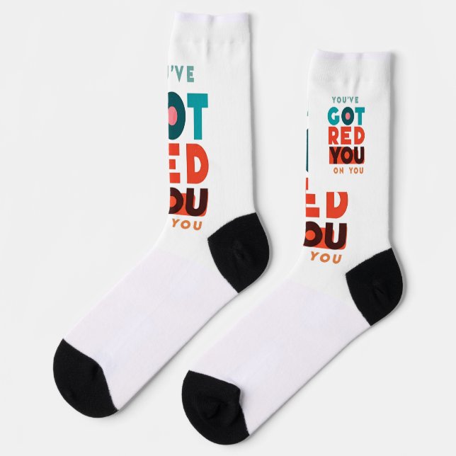 Calcetines "Te has vuelto rojo". (Izquierda)