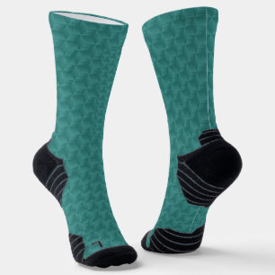 Calcetines teal con puños negros