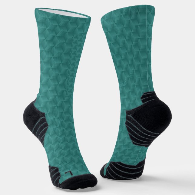 Calcetines teal con puños negros (Angular)
