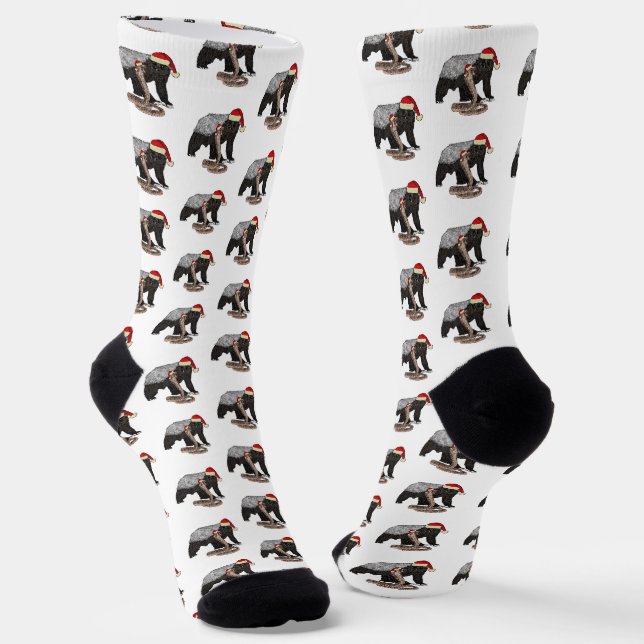 Calcetines Tejon divertido Cobra de serpiente Badass Navidad (Angular)