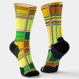Calcetines Tela Colorida Caribeña Madras Tartán