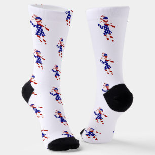 Calcetines TENIS FEMENINO Patriótico de EE. UU.