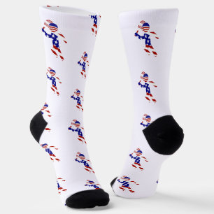 Calcetines TENIS PARA HOMBRES Patriótico de EE. UU.