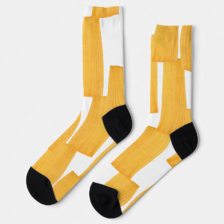 Calcetines Tennissocken mit gelber Farbcollage