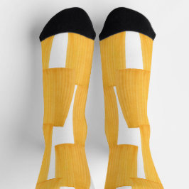 Calcetines Tennissocken mit gelber Farbcollage