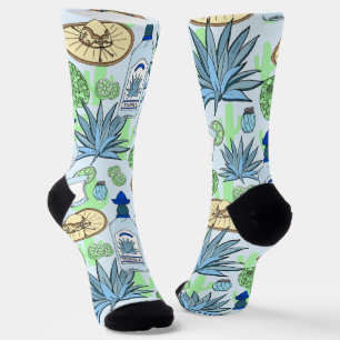 Calcetines Tequila Sombreros y Cacti Patterados