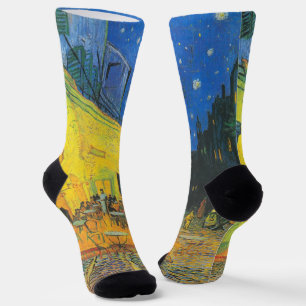 Calcetines Terraza del Café Van Gogh Escena Callejera Frances