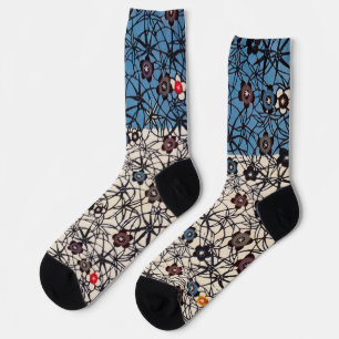 Calcetines Textil de kimono japonés vintage (Bingata)
