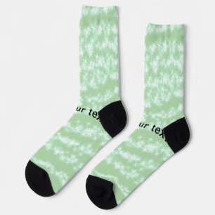 Calcetines texto de nombre brillo purpurina pastel verde boho