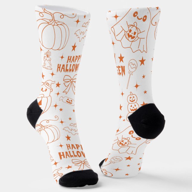 Calcetines Texto Feliz Halloween (Angular)