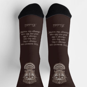 Calcetines Texto personalizado Cita de Buda