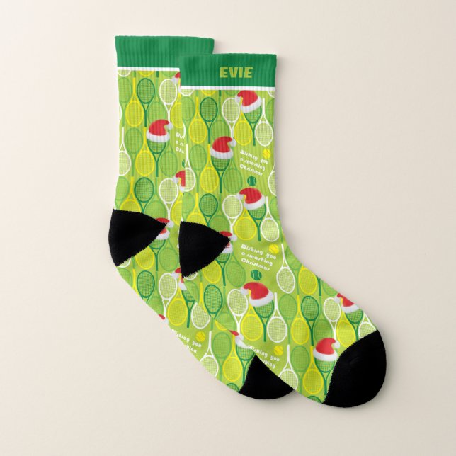 Calcetines texto personalizado, verde 🎄 Navidades que huelen (Par)