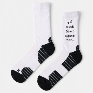 Calcetines Texto Personalizado Y Nombre Simple Novio De Boda