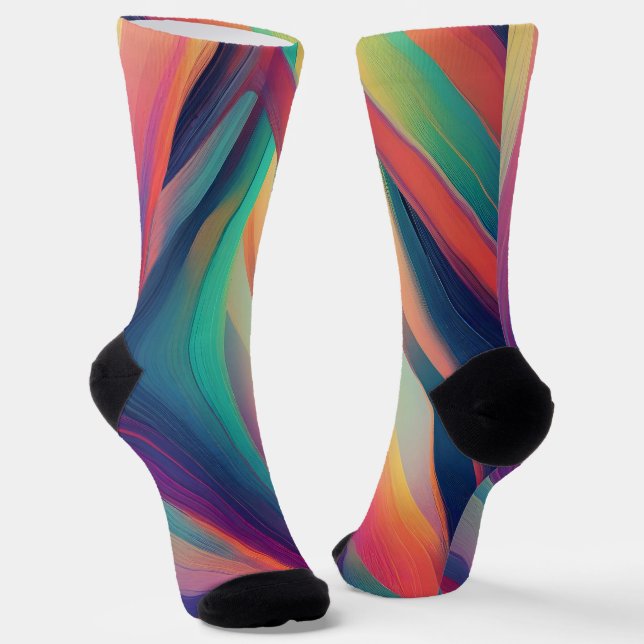 Calcetines Textura fractal abstracta (Angular)