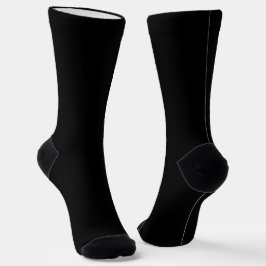 Calcetines Textura negra sólida con líneas verticales sutiles
