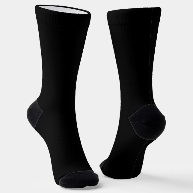 Calcetines Textura negra sólida con líneas verticales sutiles (Angular)