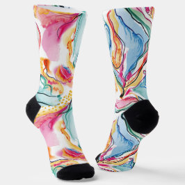 Calcetines Textura orgánica de primavera con formas onduladas