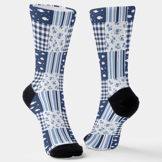 Calcetines Texturas Azules (Angular)