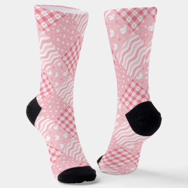 Calcetines Texturas Rosadas (Angular)