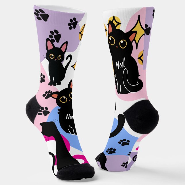 Calcetines The Cutest Black Cat Socks - Black Cat Gift (Angular)