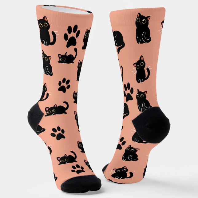 Calcetines The Cutest Black Cat Socks Gift for Cat Lovers (Angular)