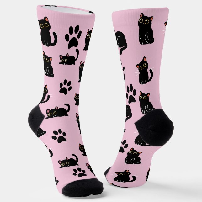 Calcetines The Cutest Black Cat Socks Gift for Cat Lovers (Angular)
