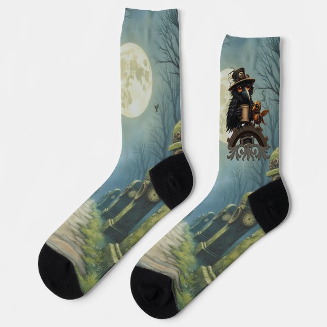 Calcetines The raven powered by Coffee (Izquierda)