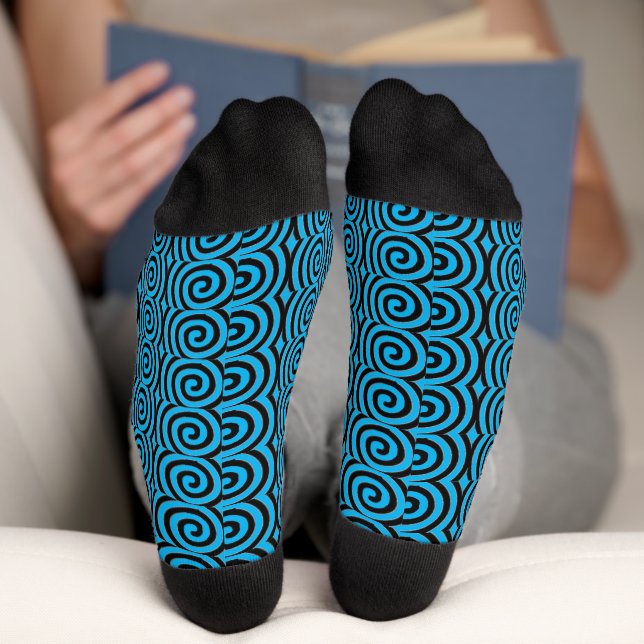 Calcetines Thick Swirls aqua blue socks (Abajo)