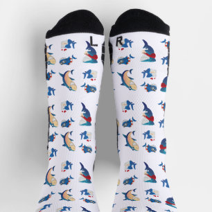 Calcetines Tiburones Geniales Chapotean Diseño Personalizado