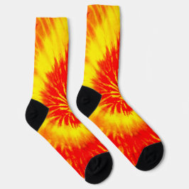 Calcetines Tie Dye Rojo Naranja y Amarillo