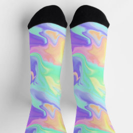Calcetines Tie Dye Swirl Marble Retro Groovy