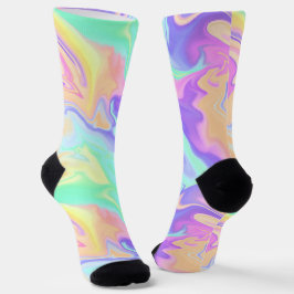 Calcetines Tie Dye Swirl Marble Retro Groovy