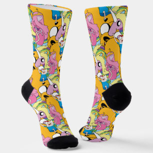 Calcetines Tiempo de aventura Dama, Bubblegum, Finn y Jake
