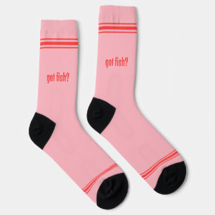 Calcetines ¿Tienes pescado? ¿Pescado de letras rojas en agua 